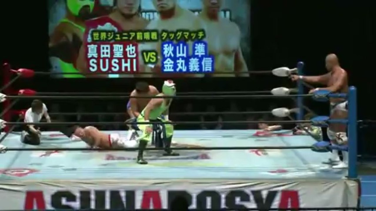 05. Sanada & SUSHI vs Akiyama & Kanemaru - (AJPW 04/24/13)