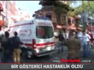 Bir gösterici hastanelik oldu