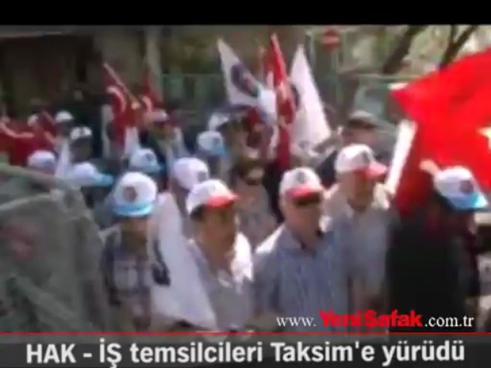 HAK - İŞ temsilcileri Taksim'e yürüdü