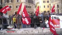 Sit-in lavoratori UBIS davanti Montecitorio, 