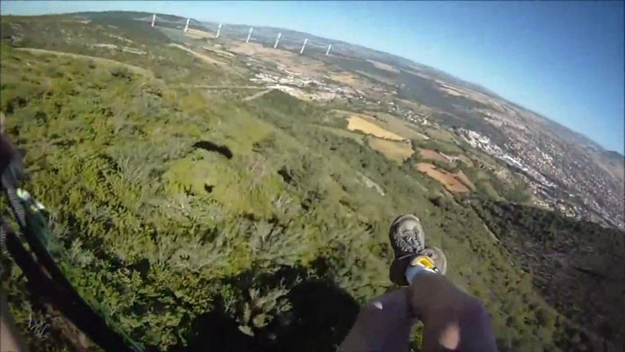 Plouf en parapente à Millau