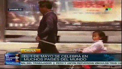 Tres días de asueto en China por Día del Trabajador