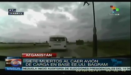Video muestra accidente de avión en Afganistán