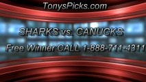 Vancouver Canucks versus San Jose Sharks Pick Prediction NHL Playoff Game 1 Lines Odds Preview 5-1-2013