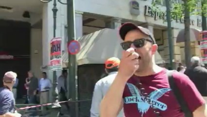 Protesters take to the streets of Athens