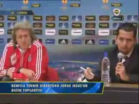 Benfica Teknik Direktörü Jorge Jesus ve Oscar Cardozo'nun Basın Toplantısı -Benfica - Fenerbahçe
