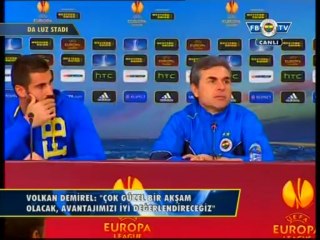 Aykut Kocaman ve Volkan Demirel'in Basın Toplantısı.Benfica - Fenerbahçe
