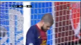 BARCELONA - BAYERN MUNICH 0-2 All goals 2 pique 01-05-2013