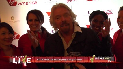Maria Ngo & Sir Richard Branson Celebrate Virgin America in Las Vegas