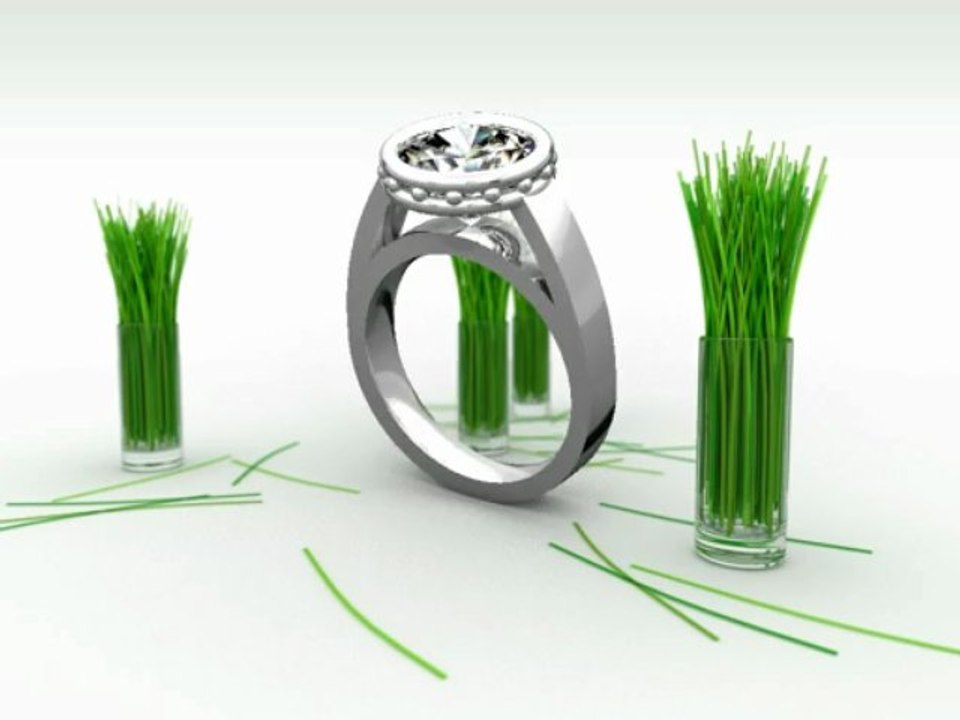 Solitaire Diamants or gris