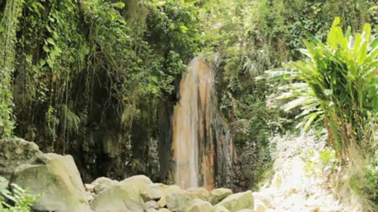 Diamond Waterfall - Botanical Gardens in Soufrière, St Lucia