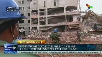 Bangladesh: recuperan cadáveres en edificio derrumbado