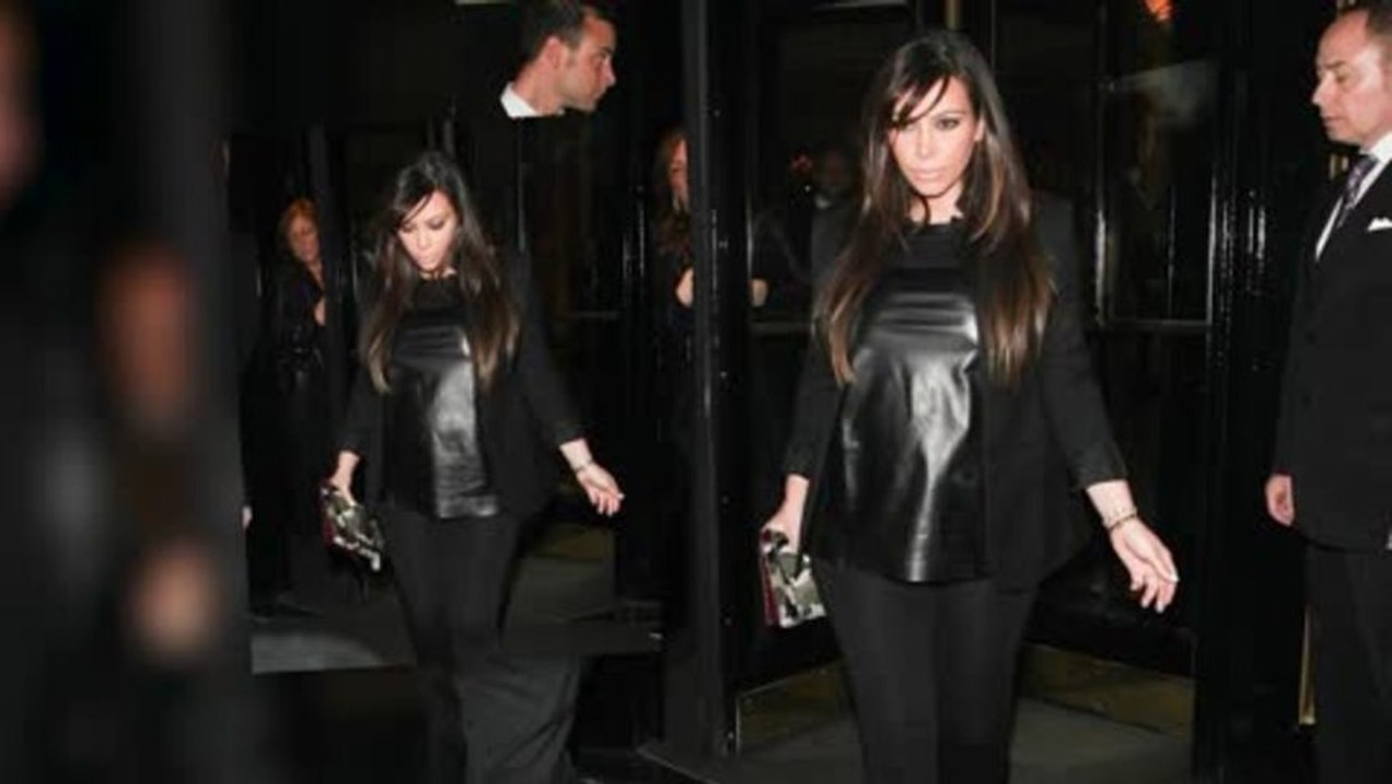 Kim Kardashian in Leder