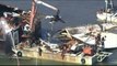 House washed away by Hurricane Sandy demolished at sea