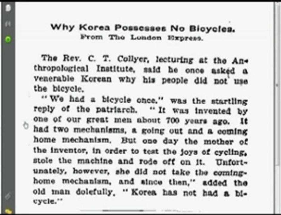 Korean invented bicycle