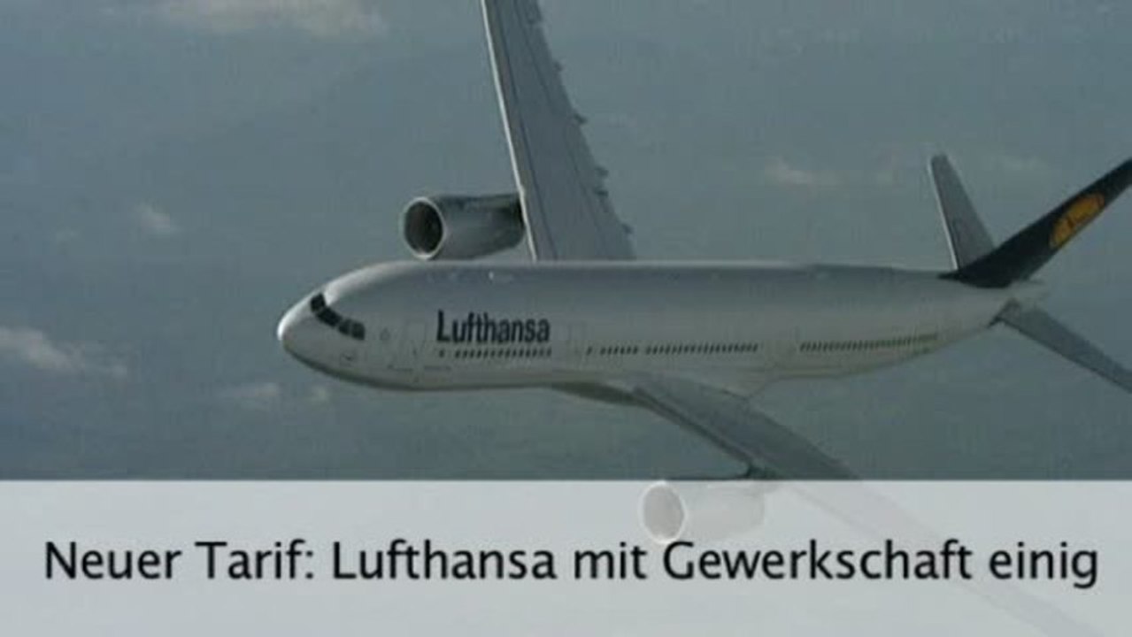 Neuer Tarifvertrag: Lufthansa mit Gewerkschaft einig