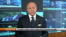 Laurent Fabius visita embajada atacada en Libia