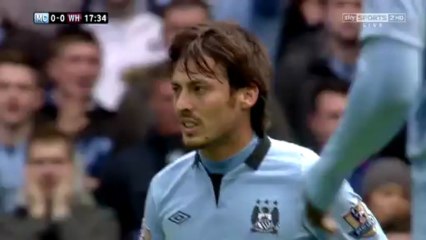 David Silva vs West Ham (H) 2012-2013 EPL HD
