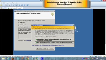 Installation d'un controleur de domaine Active Directory serveur2008 sous Vmware Workstation 8