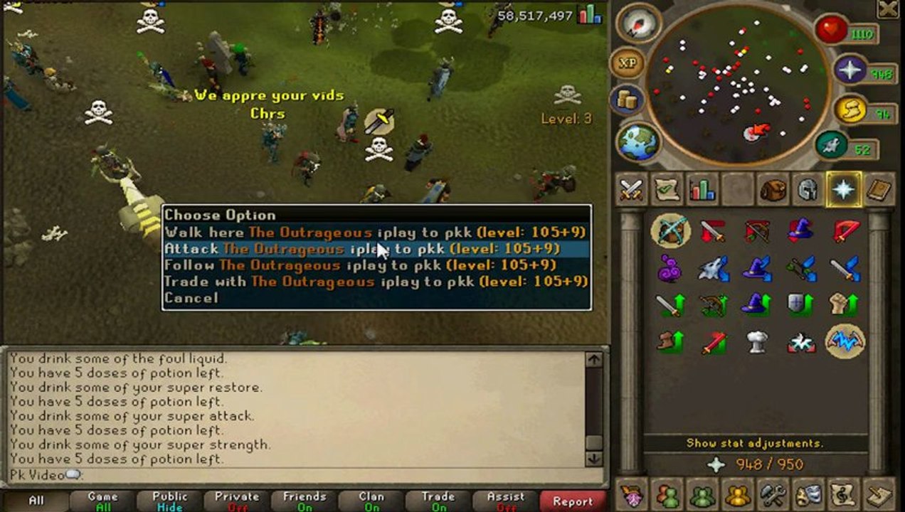 Runescape: Chris Archie's Pk Commentary & New Aura & Stuff