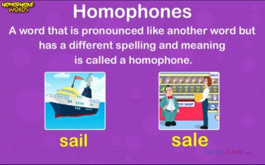 Homophones for grade 1