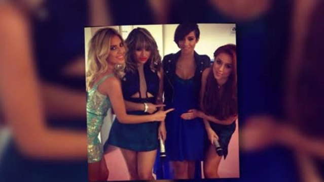The Saturdays Point at Frankie Sandford's Baby Bump