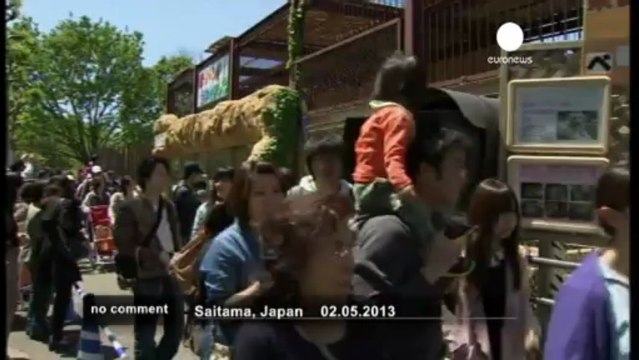 Debut appearance of white tiger cubs - no comment