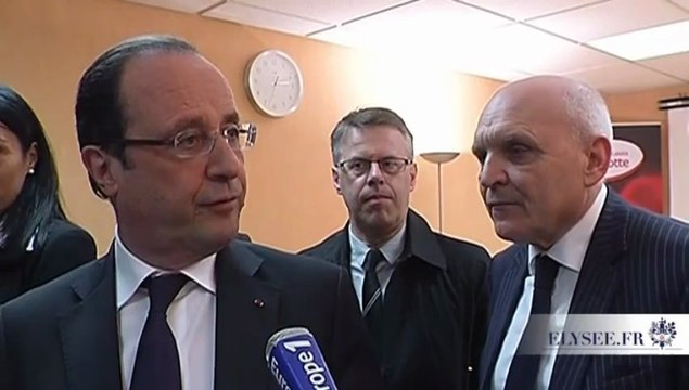 Interview du président lors de la visite de l'entreprise Jean-Louis Amiotte à Avoudrey