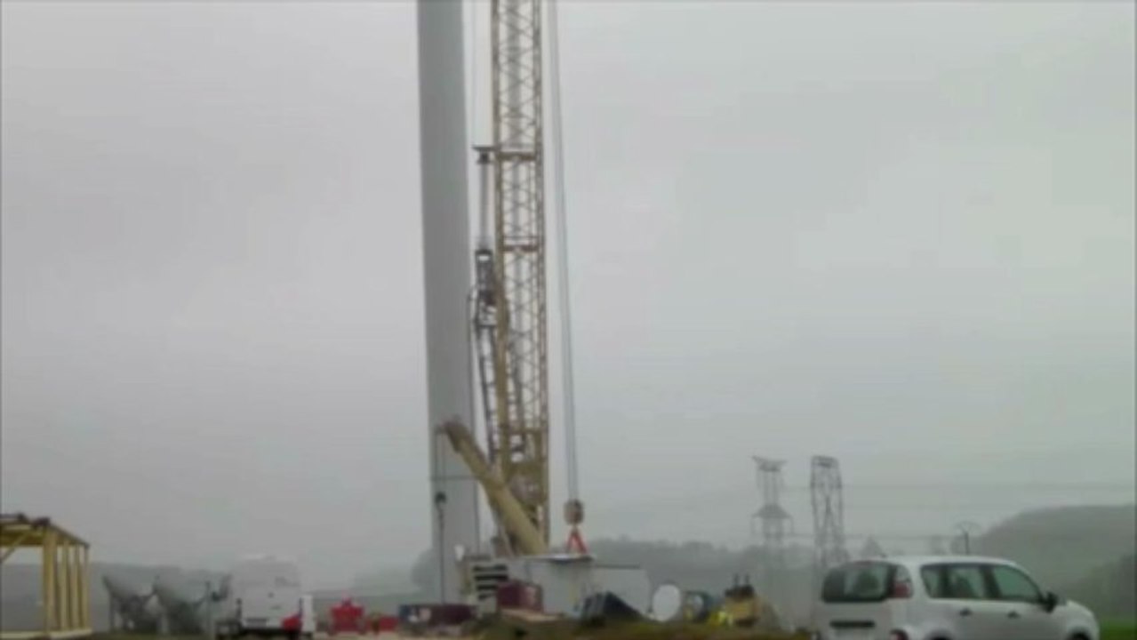 Une éolienne installée en 2 jours