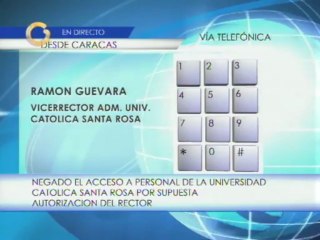 Denuncian secuestro en la Universidad Santa Rosa