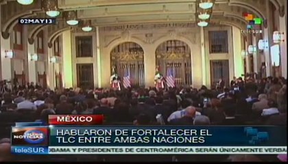 Obama y Peña Nieto discuten temas económicos