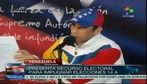 Capriles anuncia impugnación de elecciones presidenciales