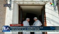 Recibe Francisco a Benedicto XVI