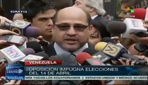 Oposición impugna elecciones del 14A ante el TSJ