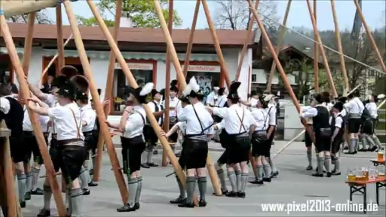 Maibaum aufstellen in Siegsdorf - 1. Mai 2013