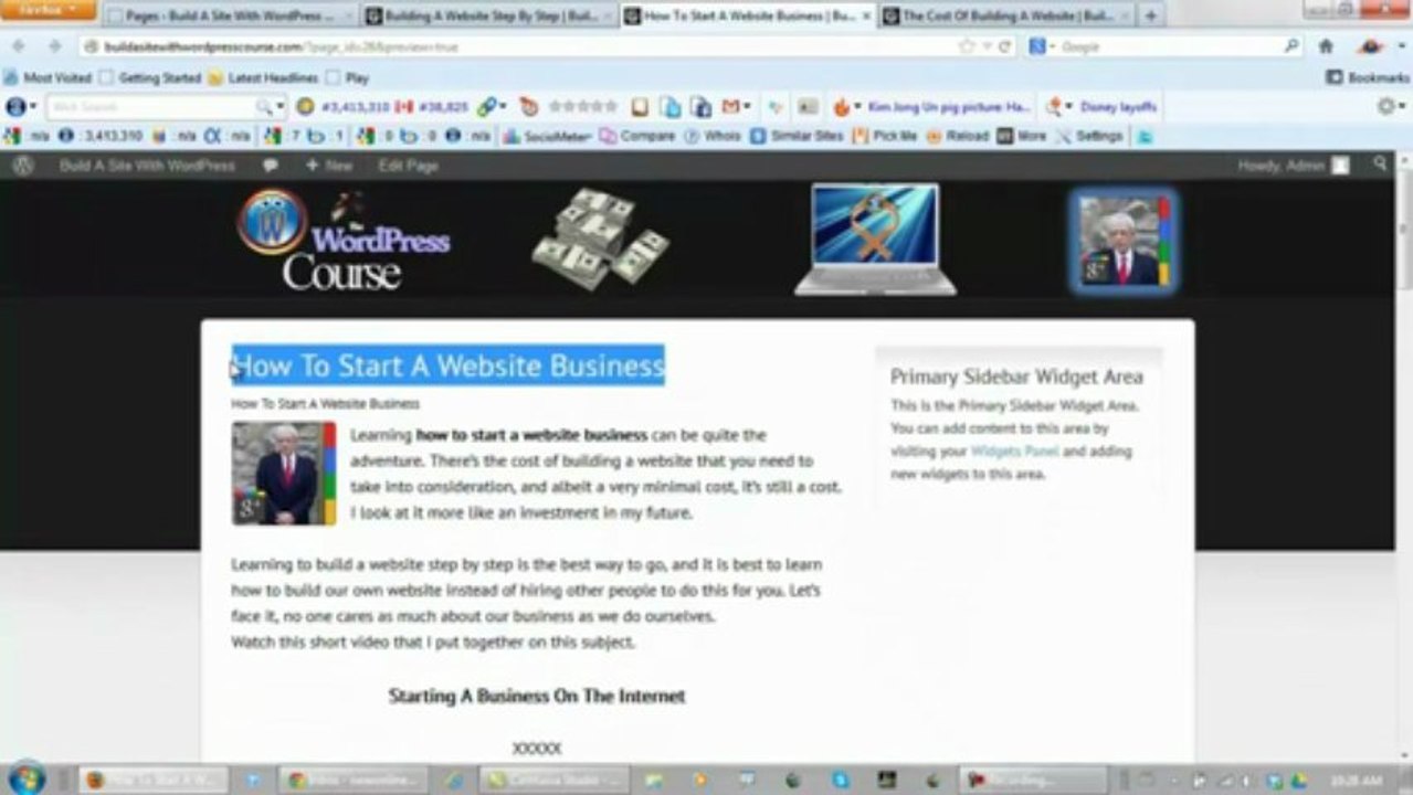 How To Build A WordPress Website From Scratch Part 5 - Home Page