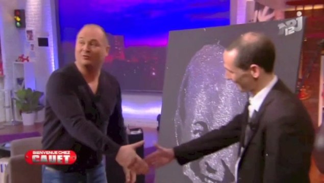 EriK BLACK PAINTING - Show TV - Portrait paillettes CAUET - Avril 2013