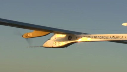 Avión solar cruza Estados Unidos