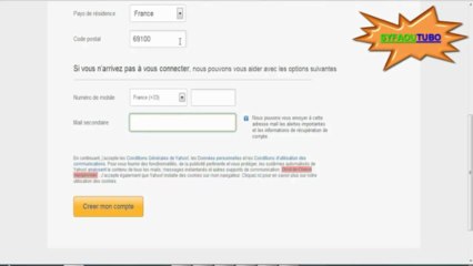 comment criée un compte  yahoo