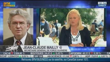 Jean-Claude Mailly, secrétaire général de Force Ouvrière, dans L'Invité de BFM Business- 28/08 1/4