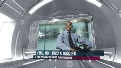 Spaceship 3d tunnel slideshow - After Effects Template