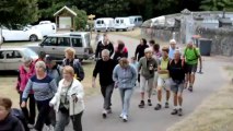 Le départ de la randonnée pédestre de Saint-Barthélémy de Bussière