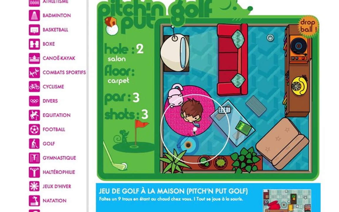 Jeu de Golf à la Maison