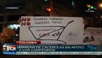 Colombia: Cacerolazo nacional en apoyo a los campesinos