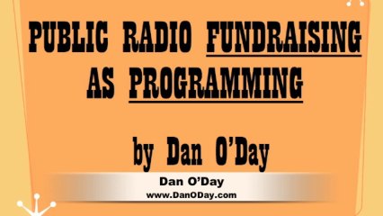 PUBLIC RADIO FUNDRAISING = PANHANDLING?
