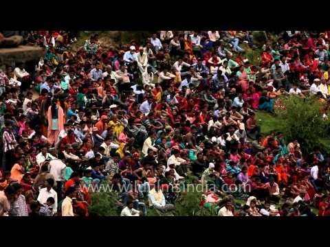 Thousands gathered to watch unusual festival of stone throwing