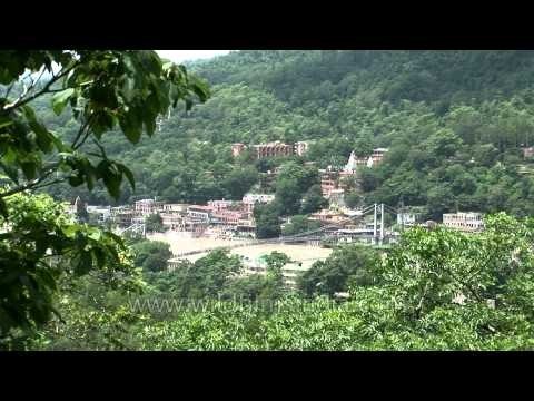 Rishikesh view across Ram Jhula