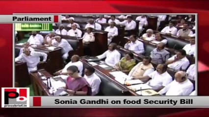 Sonia Gandhi talks on Food Security Bill in Lok Sabha