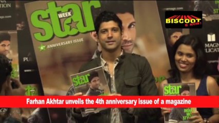 Farhan unveils a magazine cover