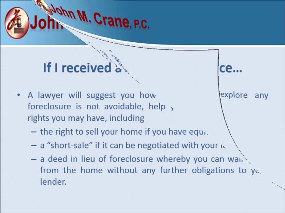 John Crane-Forclosure Defense